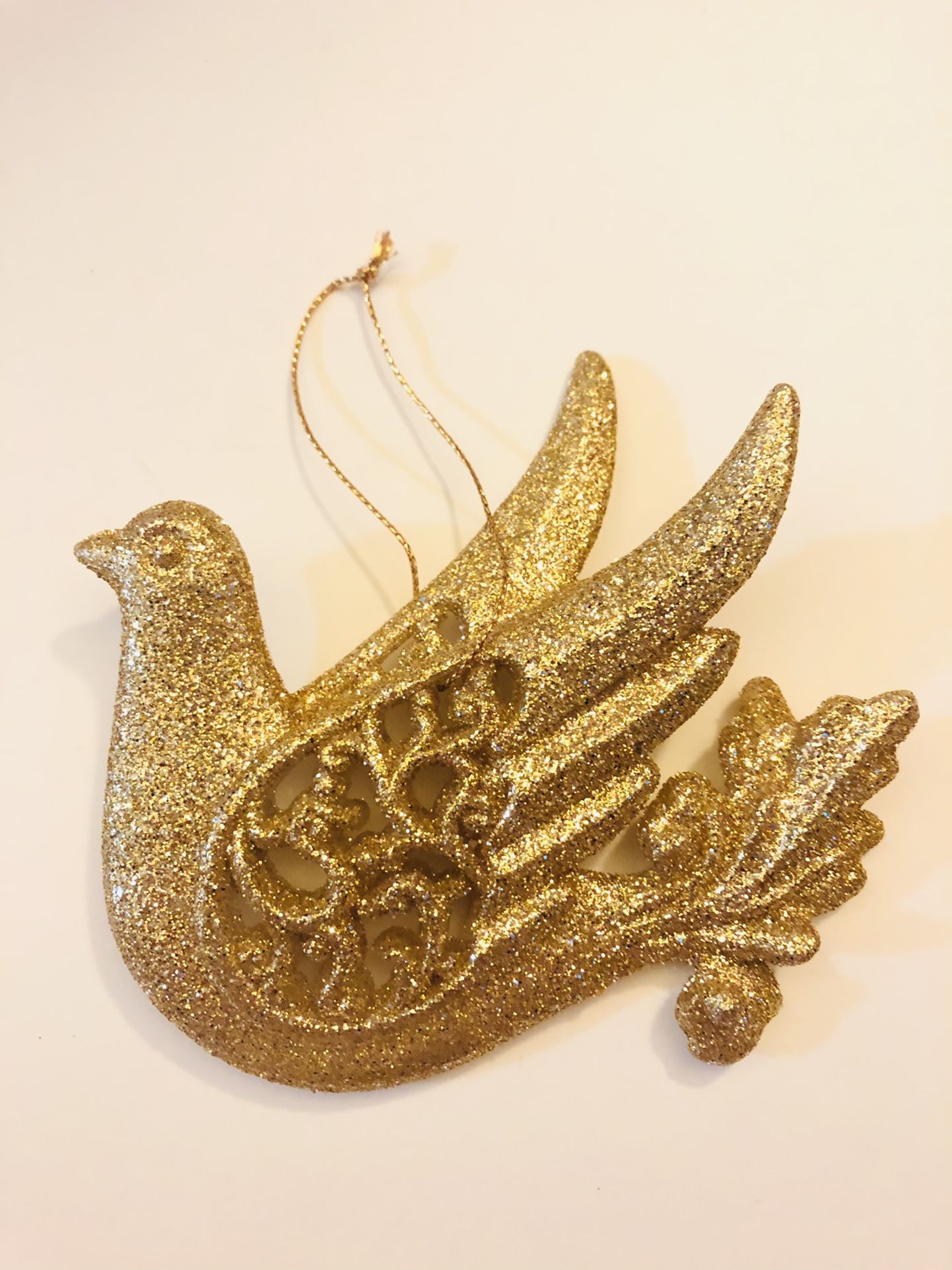 Golden Bird Ornaments