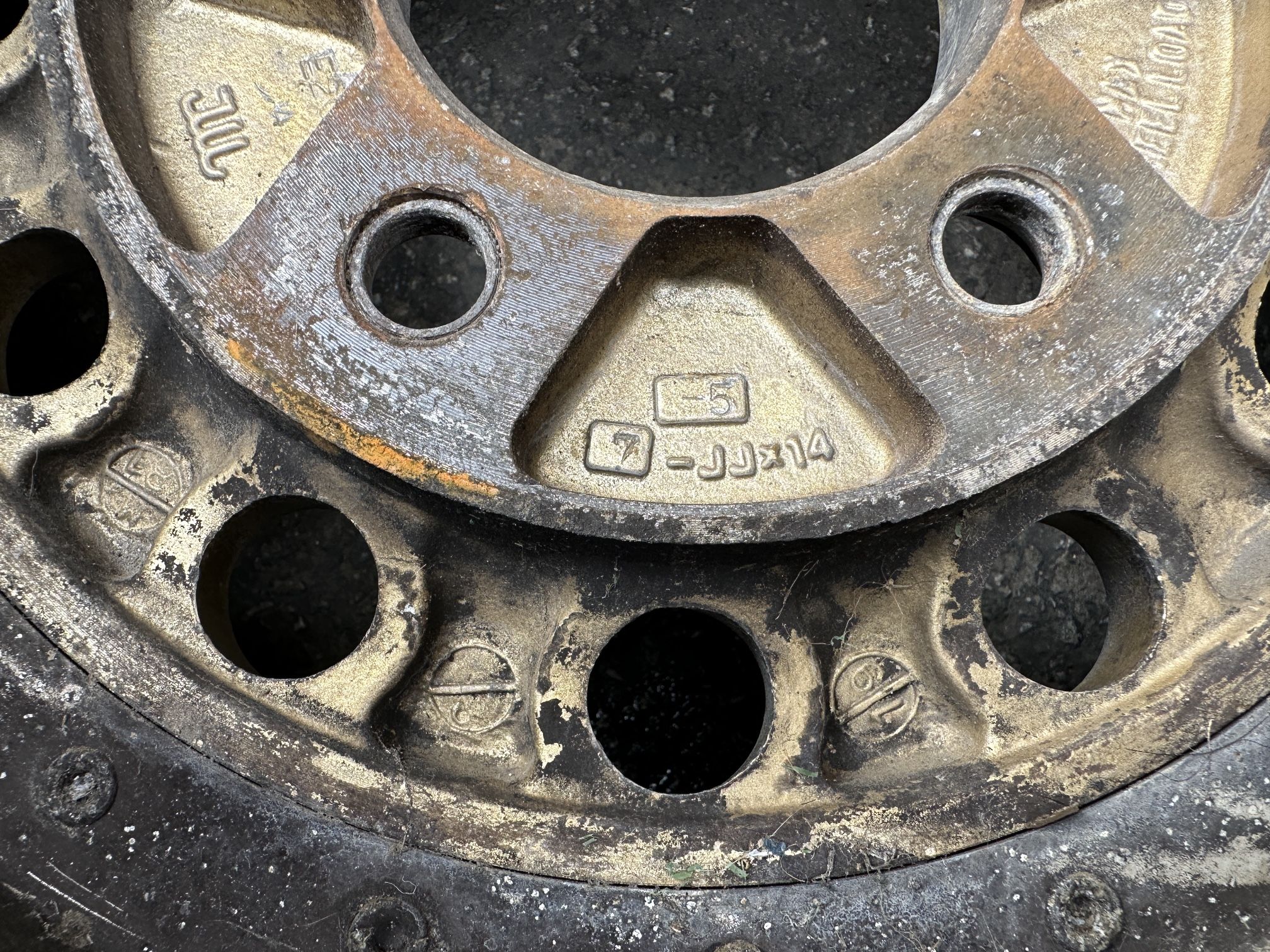 Enkei Hurricane Staggered Chevy rims. 5 on 4.75 lugs 14x7 and 15x8.5 for Sale in Montebello, CA