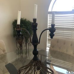 Unique Large metal candle holder 20 x 15