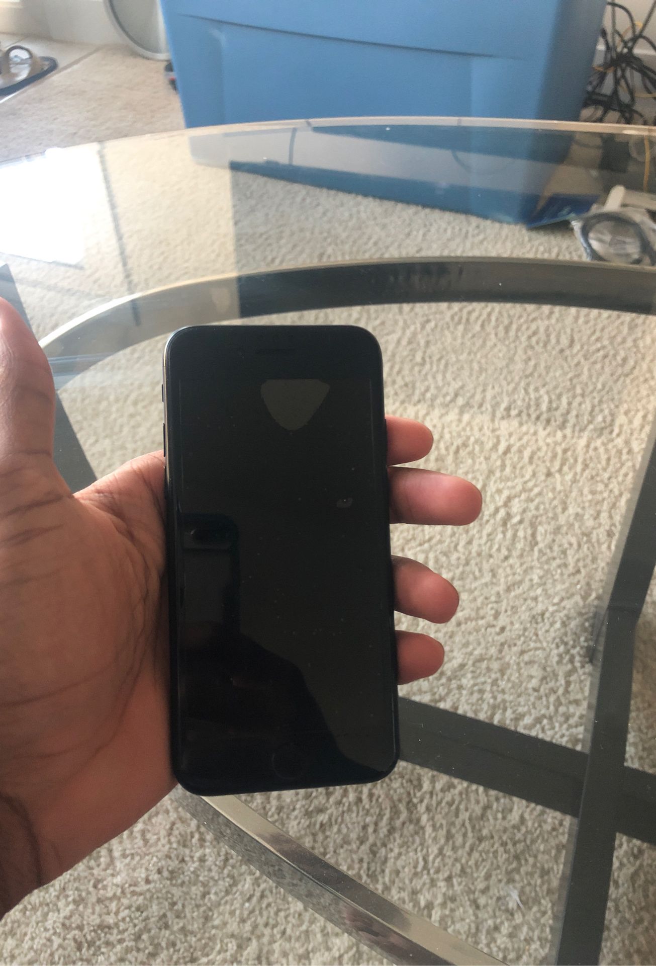 iPhone 7 with glass screen protector