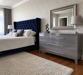Modern Anthracite Grey Dresser – 68" Wide