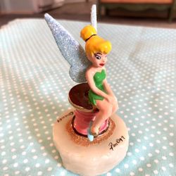 Vintage Disney Ron Lee Tinkerbell Sitting On A Spool Figurine