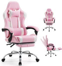 Pink gamer chair
