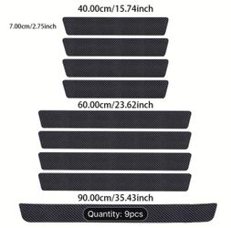 9pcs Car Door Sill Protectors