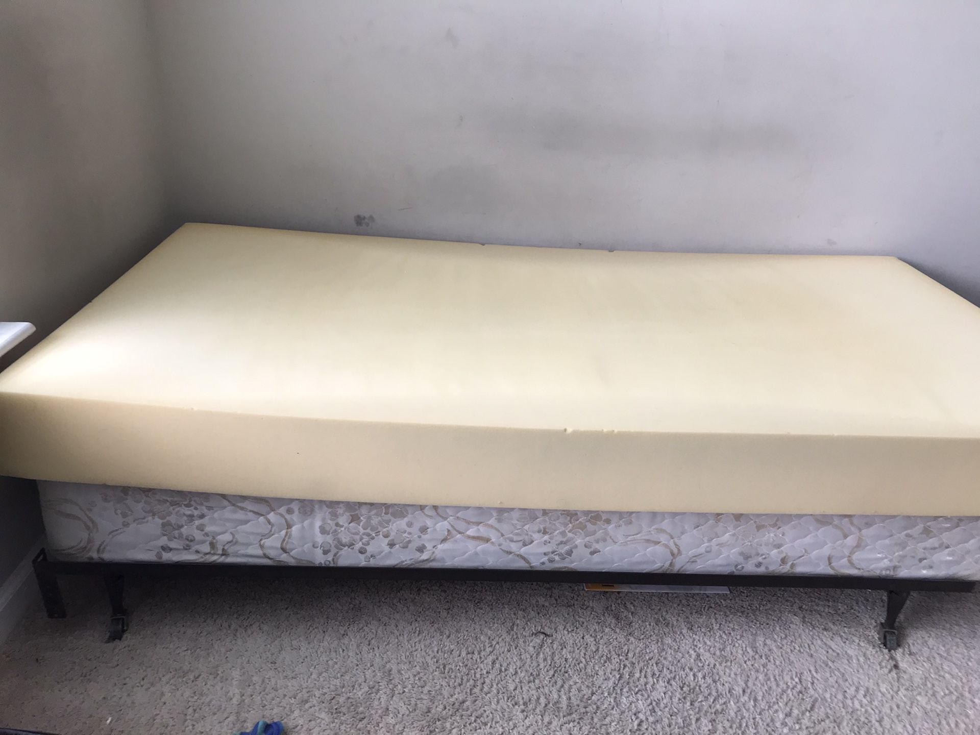 6” Memory Foam - Twin Size Bed with Box and Frame