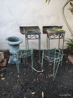 Garden Plant Iron Stools