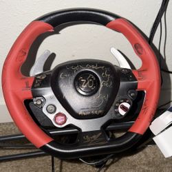  Xbox Compatible Gaming Wheel (T80 Ferrari 488 GTB Edition Racing Wheel with Pedals (Compatible w/ Playstation 4/5, PC)
