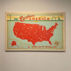 Explore America Canvas Poster