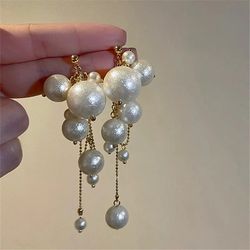 Iamdoyleyboutique:Shape pearl Style Vintage Fine Fashion fl Metals Type Alloy Item Type dangle earrings