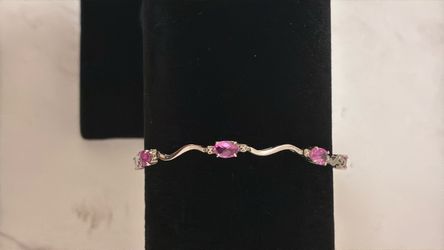 10k sapphire tennis bracelet