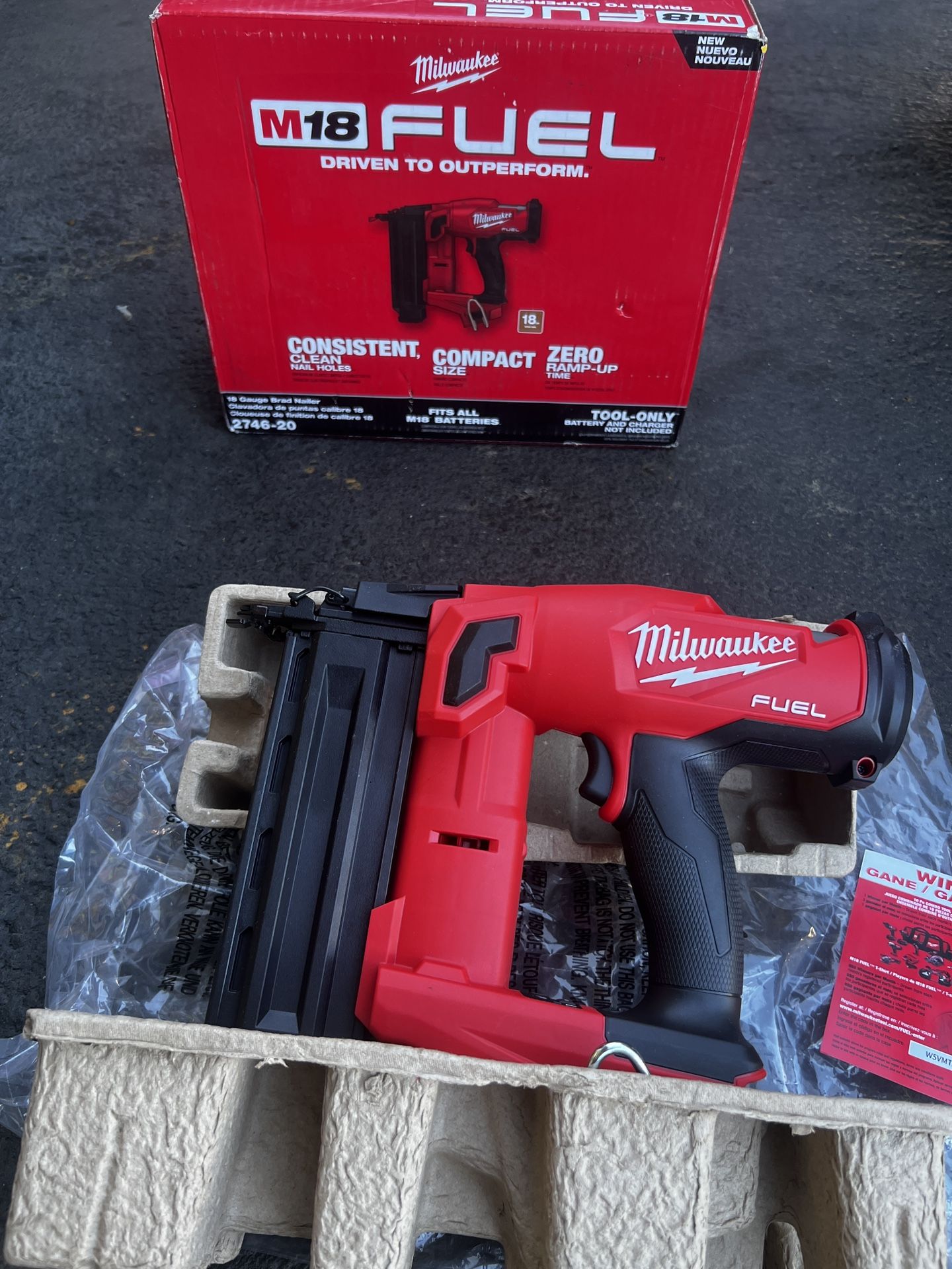 MILWAUKEE BRAND NAILER M18 FUEL 18-Volt Lithium-Ion Brushless Cordless Gen II 18-Gauge Brad Nailer (TOOL ONLY)