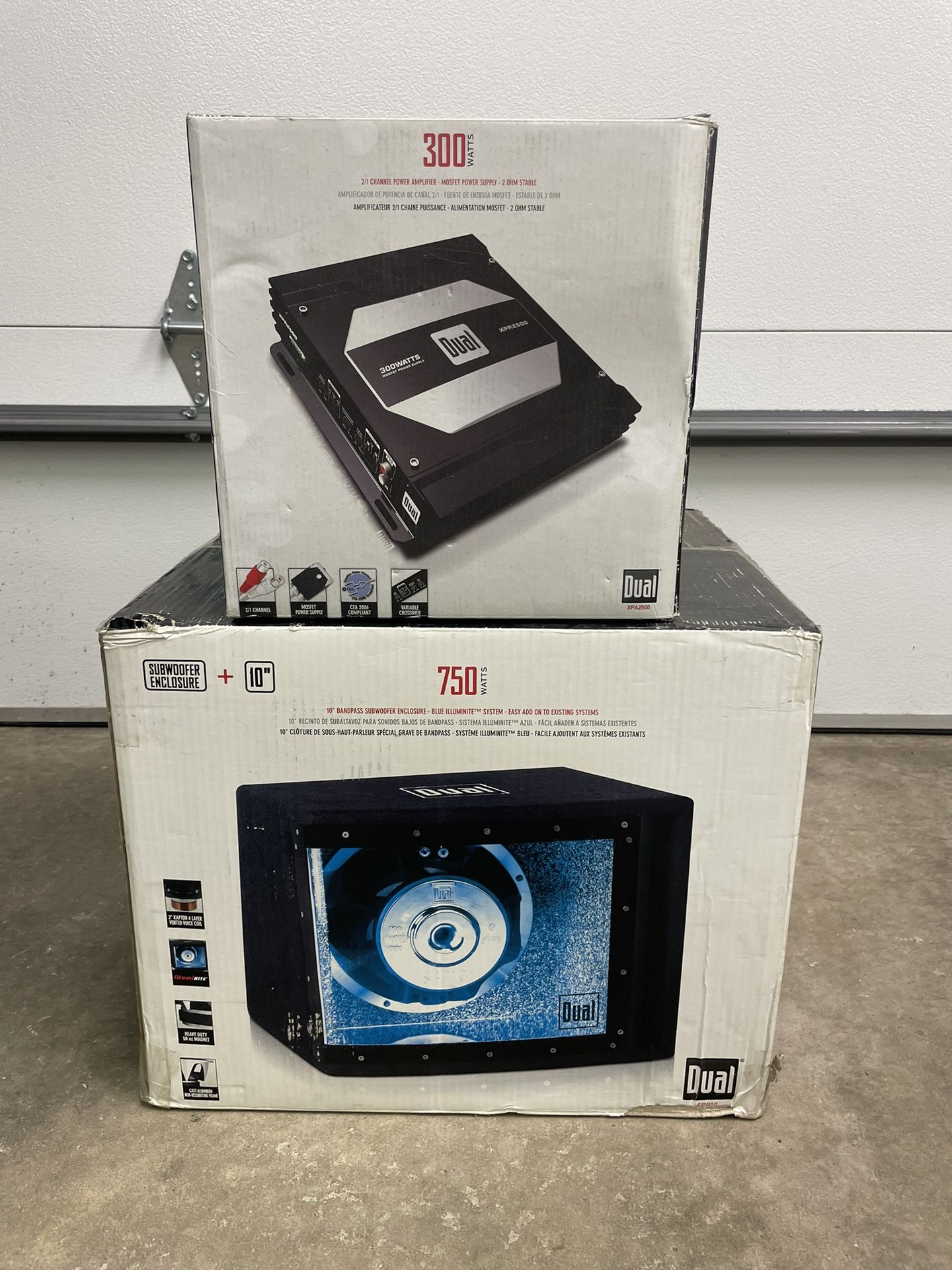 Car Sub Woofer Enclosesure With Power Amplifier