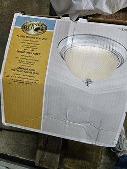 Hampton Bay Flush Mount Ceiling Light Fixture.  NEW!