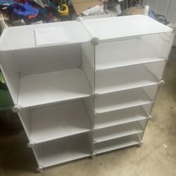 Modular White Cube Storage Organizer Shelf – Multi-Compartment