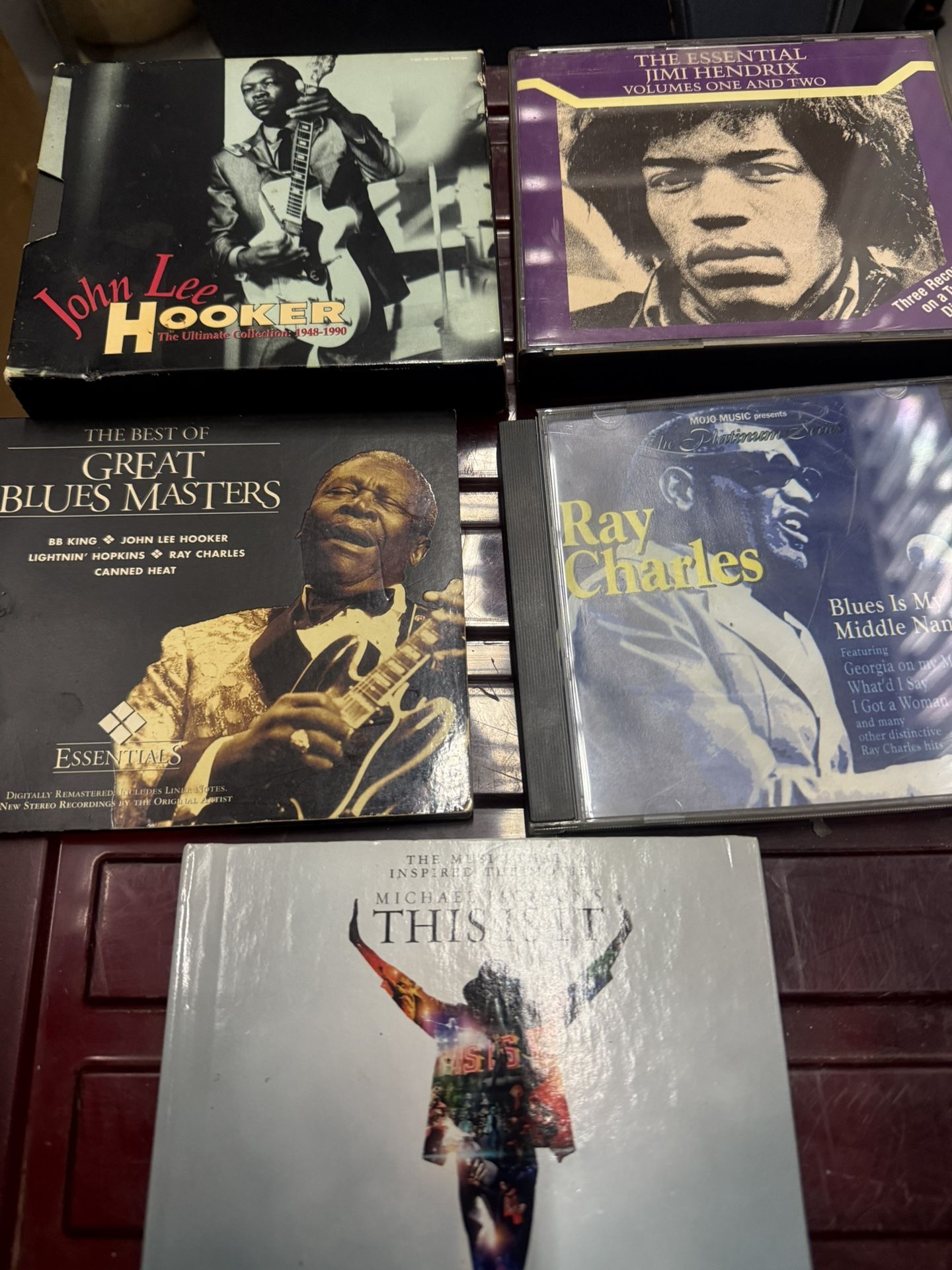 Vintage Lot Of 5 CD Blues&Rock Discs,Jimi Hendrix, Ray Charles,John Lee