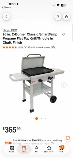 LoCo 26 in. 2-Burner Classic SmartTemp Propane Flat Top Grill/Griddle (BOX DAMAGE BOX )