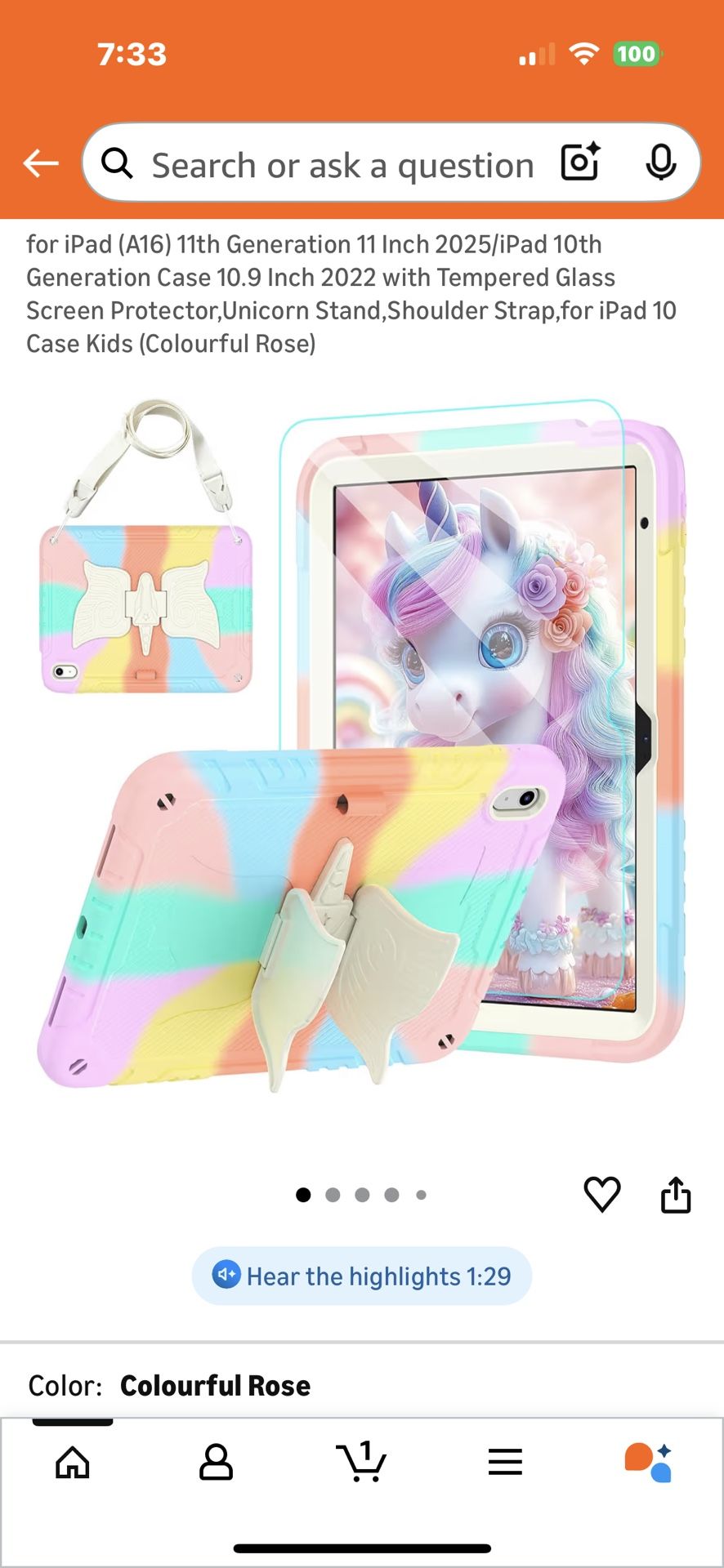 iPad Protector and case with carry strap/ 15.00 Pick up