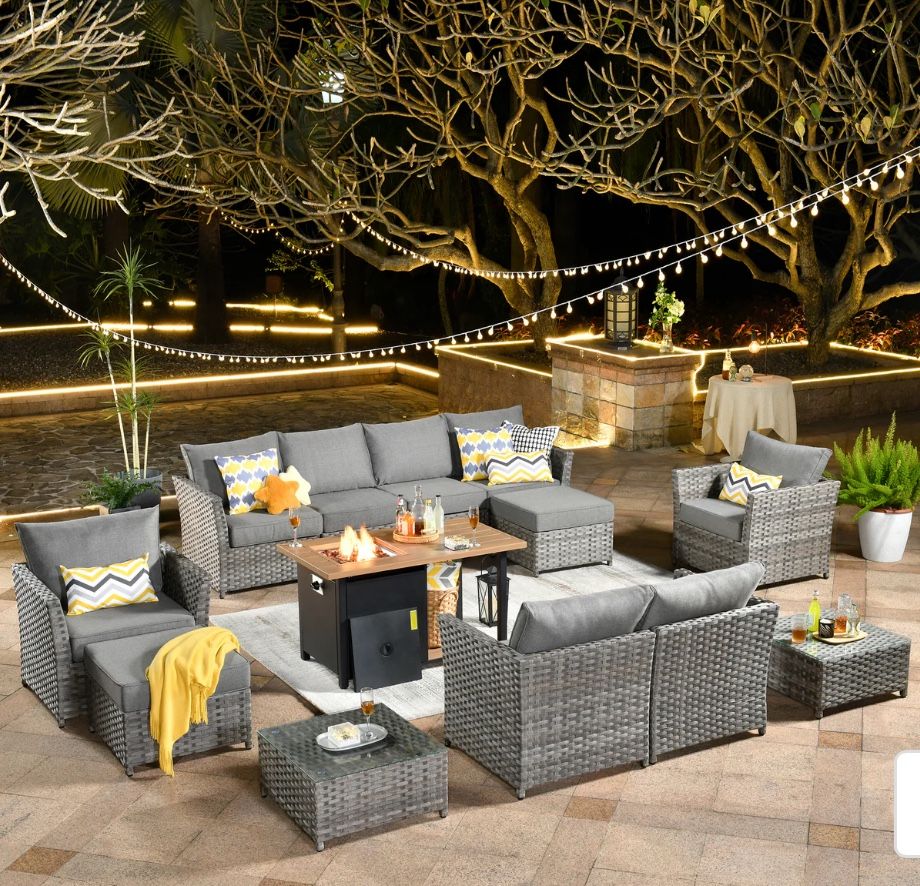Brand New Patio Outdoor Furniture Set With Fire Pit