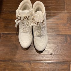 White High Heeled Sneaker