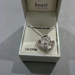 Sterling Silver Heart-shaped Necklace