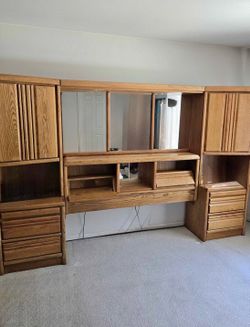Queen bed Wall unit set