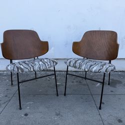 Mid century danish pair of Penguin chairs by Ib Kofod Larsen.