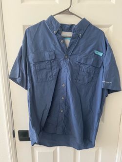 Large Blue Tuna Short Sleeve Fishing Shirt