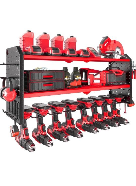 Power Tool Organizer Wall Mount, Cordless Drill and Battery Holder