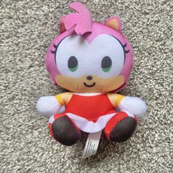 Amy Rose Sonic the Hedgehog Plush Doll Stuffed Toy Figure Pink Plush