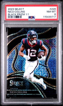 2023 Select Nico Collins Black Prizm 1/1 PSA 8