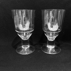 Vintage Littala Crystal Iced Tea Water Goblets Set of 2.Beautiful Crystal glasses are in excellent condition
