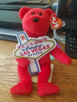Ty Las Vegas beanie baby. Ace