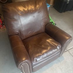 Leather recliner 