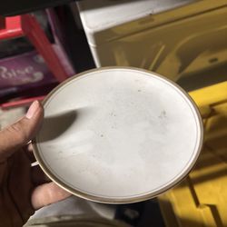 vintage fine china plates by Royalton China Co. (Japan). Translucent porcelain with a simple gold trim design.