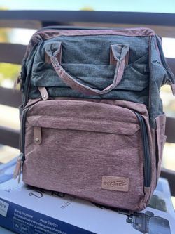 DIAPER BAG BACKPACK WITH PORTABLE DIAPER PAD
