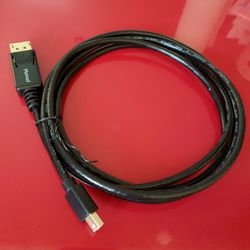 Mini-DisplayPort to DisplayPort Cable for Apple laptop MacBook Pro Air Surface. 6 feet long.. New excellent condition. More available.