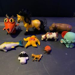 Toy Animals - horses, cow, hippo and more $5