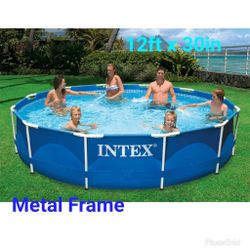 Intex Metal Frame 12ft x 30in Pools NEW