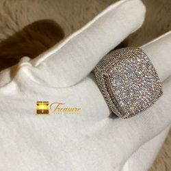 Super hip Hop Look Stunning White gold Plated Ring 5CZ