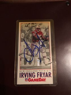 Irving Fryar New England Patriots Card