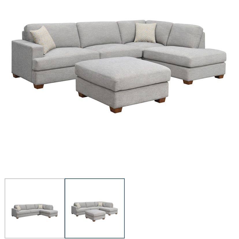 L-shaped Sectional Couch  With Ottoman 
