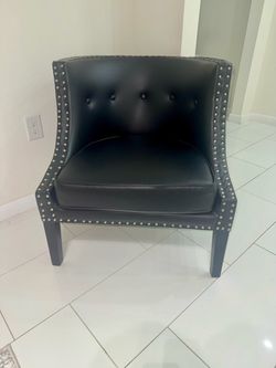 Black accent chair