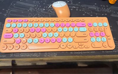 Peach color keyboard