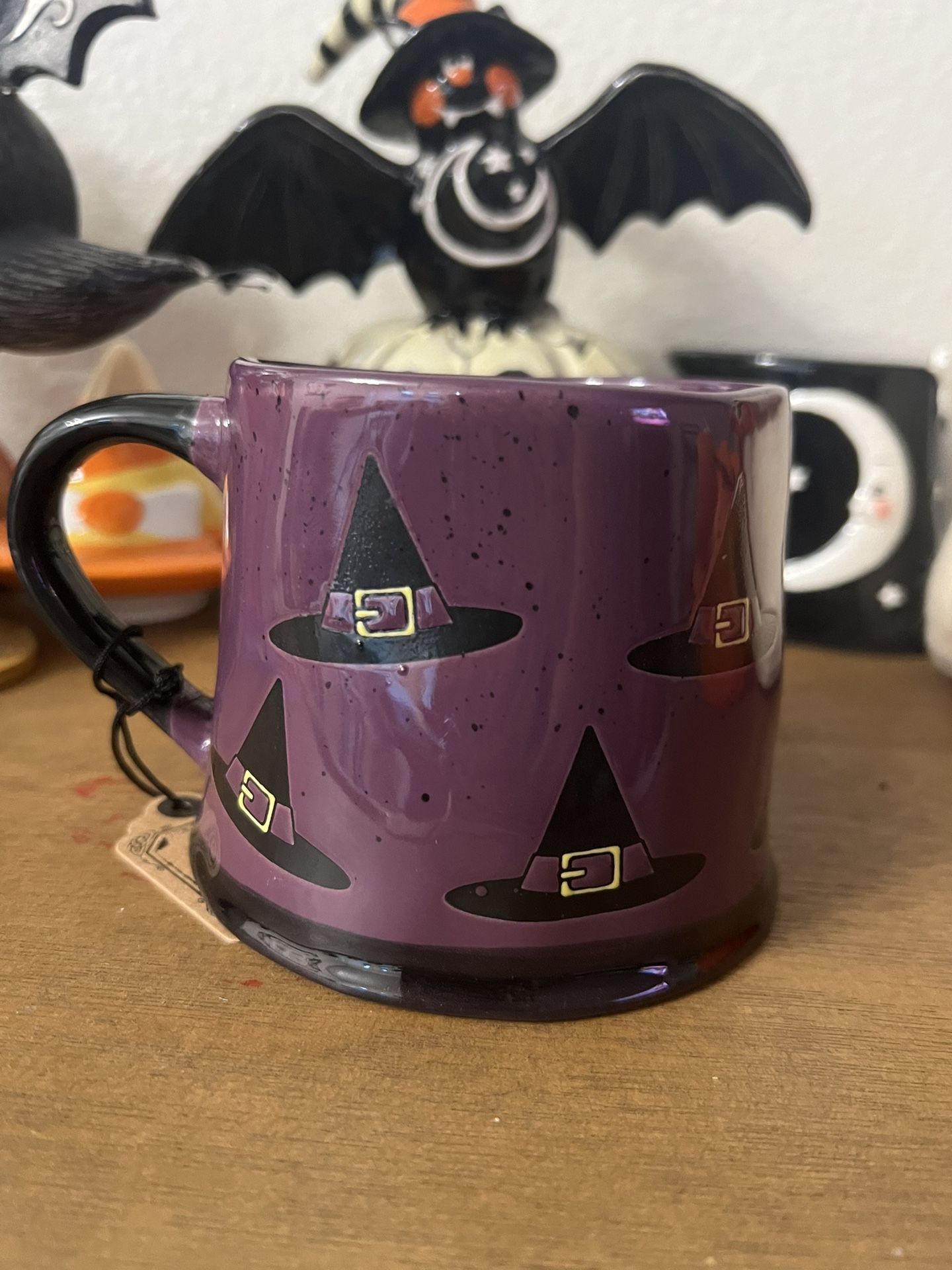 Halloween Purple Mug With Witch Hats
