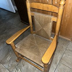 vintage child’s rocking chair 