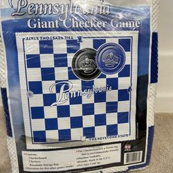 New Pennsylvania Giant Checker Game Woven Rug, Checkers 3” (W)