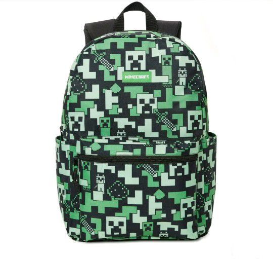 Back To School Minecraft Backpack with  Sleeve