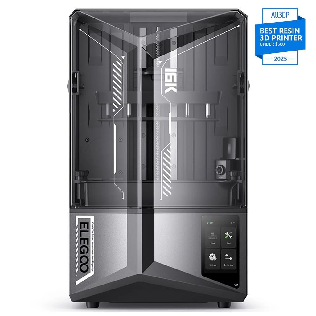 ELEGOO Saturn 4 Ultra 16K Resin 3D Printer with Flip-up Lid, Smart Tank Heating at 30°C, 150mm/h High Speed Printing, Large Printing Size of 8.33×4.66