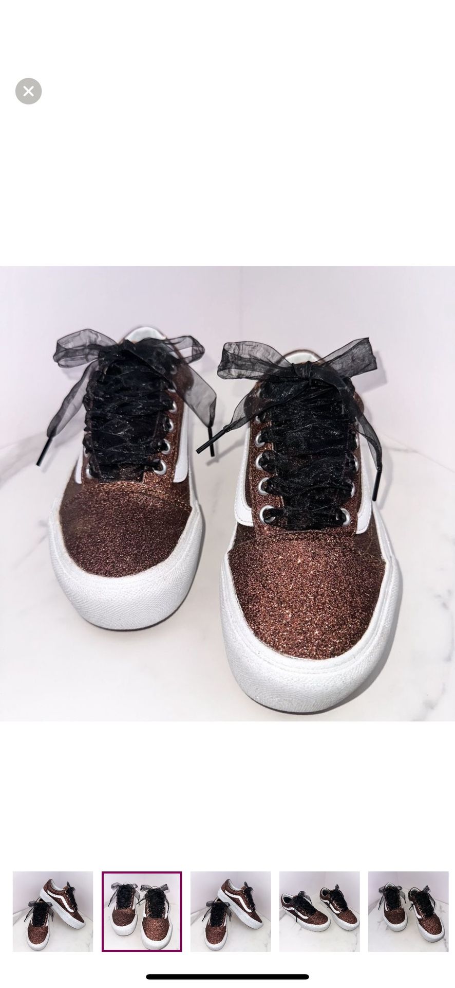VANS Old Skool Glitter Platform - Women’s US 5.5