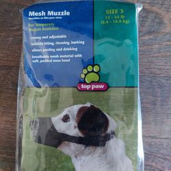 New Top Paw Mesh Muzzle Size 3